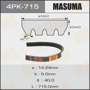 MASUMA 4PK715 - Cinghia Poly-V autozon.pro