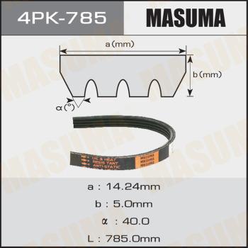 MASUMA 4PK785 - Cinghia Poly-V autozon.pro