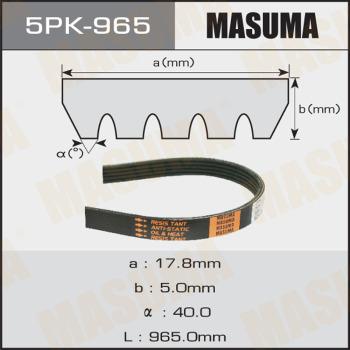 MASUMA 5PK-965 - Cinghia Poly-V autozon.pro