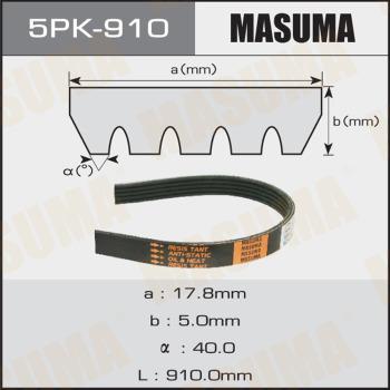 MASUMA 5PK910 - Cinghia Poly-V autozon.pro