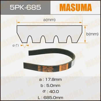 MASUMA 5PK-685 - Cinghia Poly-V autozon.pro