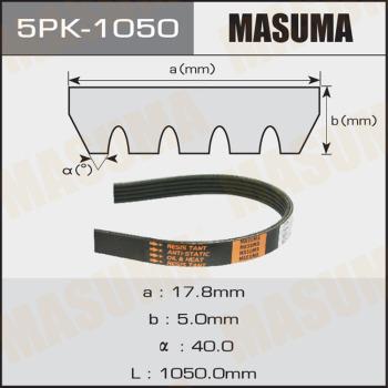 MASUMA 5PK1050 - Cinghia Poly-V autozon.pro