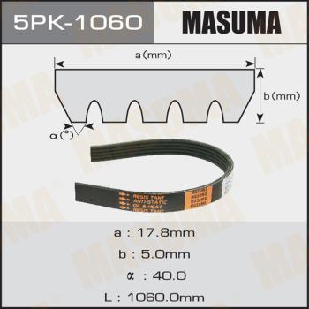 MASUMA 5PK1060 - Cinghia Poly-V autozon.pro