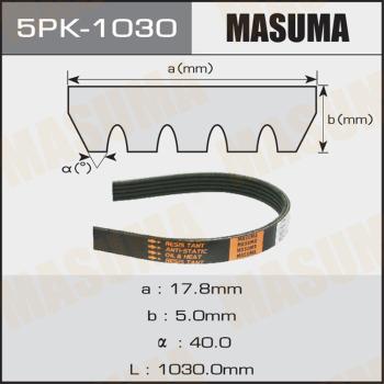 MASUMA 5PK-1030 - Cinghia Poly-V autozon.pro