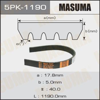 MASUMA 5PK-1190 - Cinghia Poly-V autozon.pro