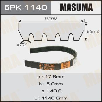 MASUMA 5PK-1140 - Cinghia Poly-V autozon.pro