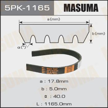 MASUMA 5PK-1165 - Cinghia Poly-V autozon.pro