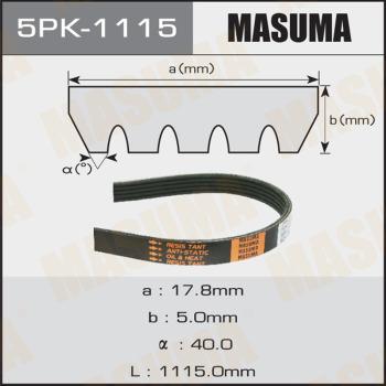 MASUMA 5PK1115 - Cinghia Poly-V autozon.pro