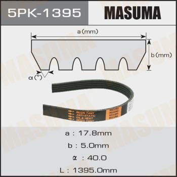 MASUMA 5PK-1395 - Cinghia Poly-V autozon.pro