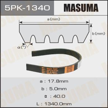 MASUMA 5PK-1340 - Cinghia Poly-V autozon.pro