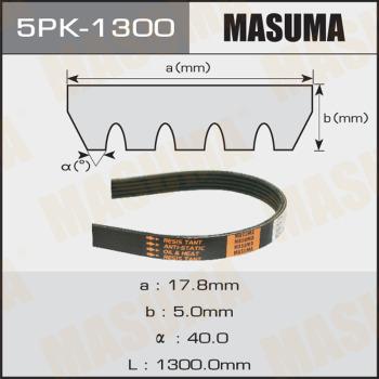 MASUMA 5PK-1300 - Cinghia Poly-V autozon.pro