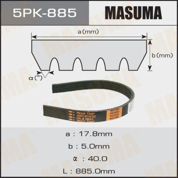 MASUMA 5PK885 - Cinghia Poly-V autozon.pro