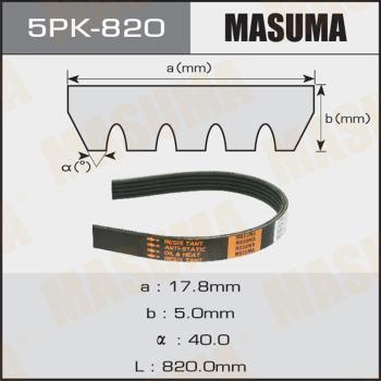 MASUMA 5PK820 - Cinghia Poly-V autozon.pro