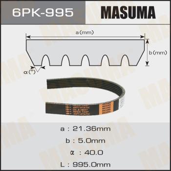 MASUMA 6PK995 - Cinghia Poly-V autozon.pro