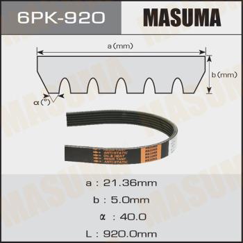 MASUMA 6PK-920 - Cinghia Poly-V autozon.pro