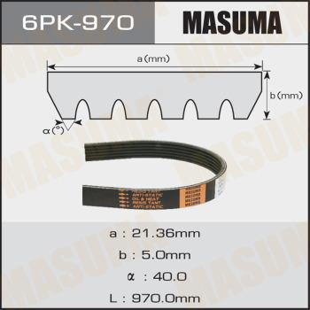 MASUMA 6PK970 - Cinghia Poly-V autozon.pro