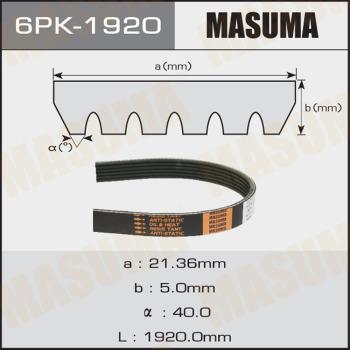 MASUMA 6PK-1920 - Cinghia Poly-V autozon.pro