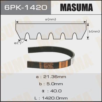 MASUMA 6PK1420 - Cinghia Poly-V autozon.pro