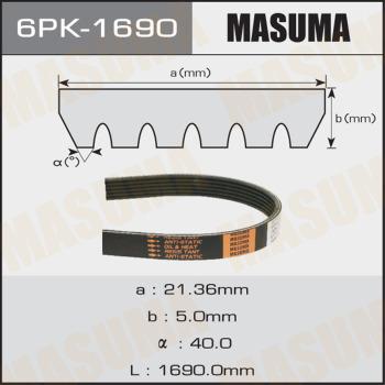 MASUMA 6PK1690 - Cinghia Poly-V autozon.pro