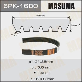 MASUMA 6PK-1680 - Cinghia Poly-V autozon.pro