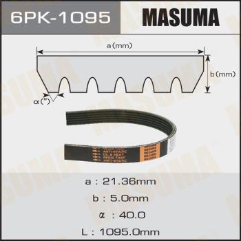 MASUMA 6PK1095 - Cinghia Poly-V autozon.pro