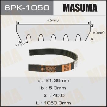 MASUMA 6PK1050 - Cinghia Poly-V autozon.pro