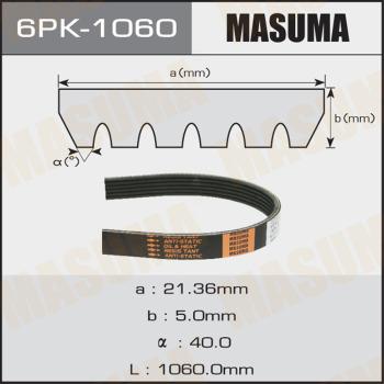 MASUMA 6PK1060 - Cinghia Poly-V autozon.pro