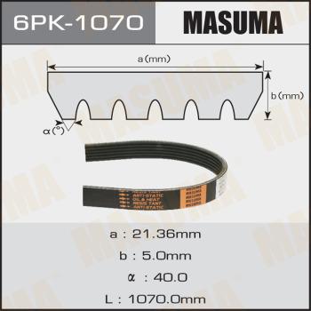 MASUMA 6PK1070 - Cinghia Poly-V autozon.pro