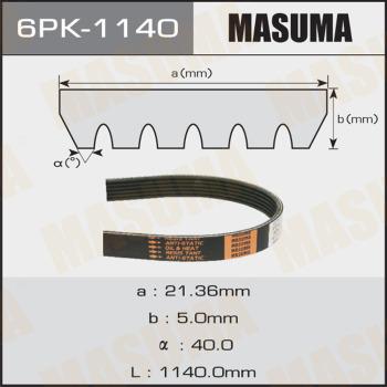 MASUMA 6PK1140 - Cinghia Poly-V autozon.pro