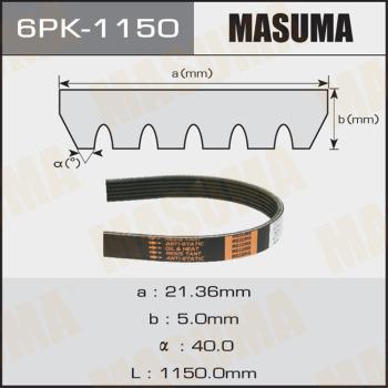 MASUMA 6PK-1150 - Cinghia Poly-V autozon.pro