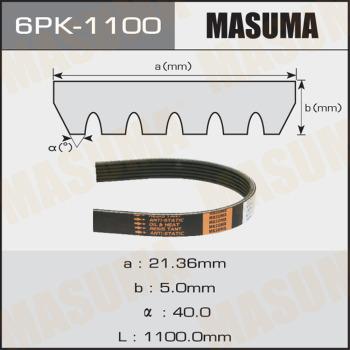 MASUMA 6PK1100 - Cinghia Poly-V autozon.pro