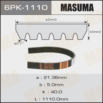 MASUMA 6PK-1110 - Cinghia Poly-V autozon.pro