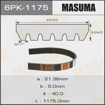 MASUMA 6PK1175 - Cinghia Poly-V autozon.pro