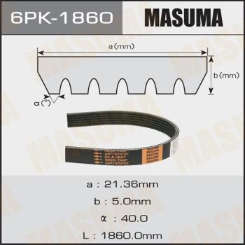 MASUMA 6PK-1860 - Cinghia Poly-V autozon.pro