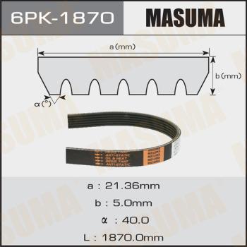 MASUMA 6PK-1870 - Cinghia Poly-V autozon.pro