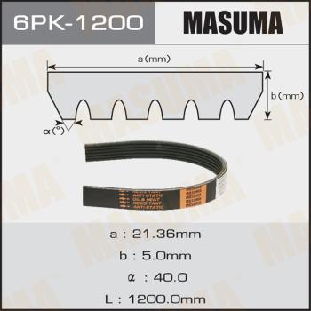 MASUMA 6PK1200 - Cinghia Poly-V autozon.pro