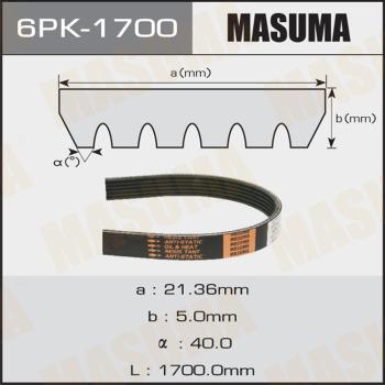 MASUMA 6PK1700 - Cinghia Poly-V autozon.pro