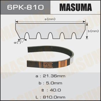 MASUMA 6PK-810 - Cinghia Poly-V autozon.pro