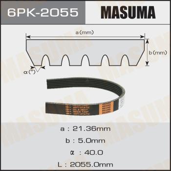 MASUMA 6PK-2055 - Cinghia Poly-V autozon.pro