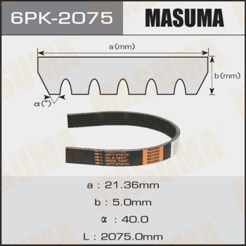 MASUMA 6PK-2075 - Cinghia Poly-V autozon.pro