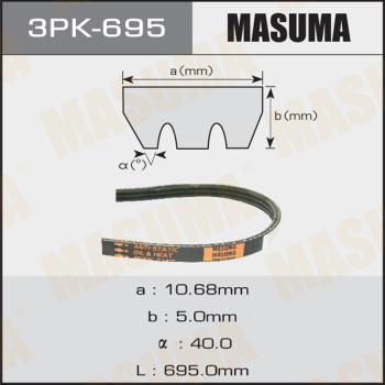 MASUMA 3PK-695 - Cinghia Poly-V autozon.pro