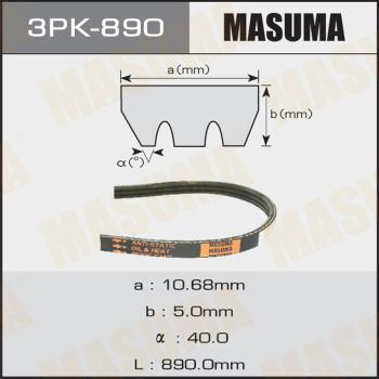 MASUMA 3PK-890 - Cinghia Poly-V autozon.pro