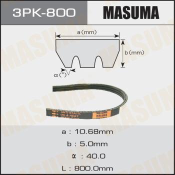 MASUMA 3PK800 - Cinghia Poly-V autozon.pro