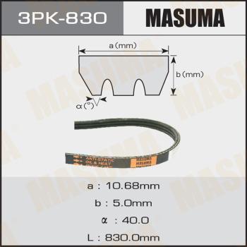 MASUMA 3PK830 - Cinghia Poly-V autozon.pro