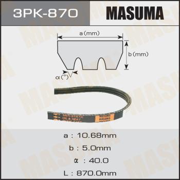 MASUMA 3PK-870 - Cinghia Poly-V autozon.pro