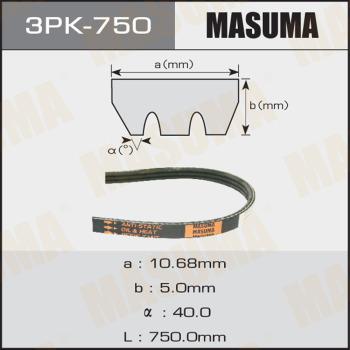 MASUMA 3PK750 - Cinghia Poly-V autozon.pro