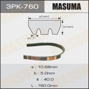 MASUMA 3PK760 - Cinghia Poly-V autozon.pro