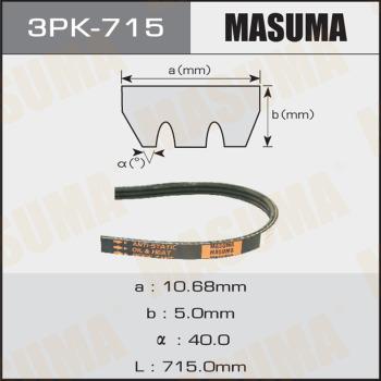 MASUMA 3PK715 - Cinghia Poly-V autozon.pro