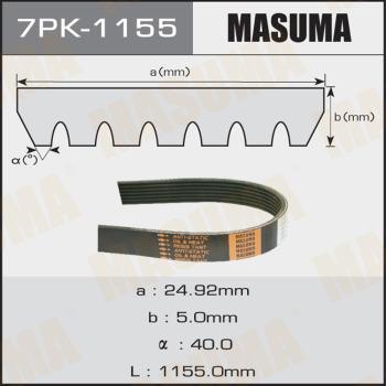 MASUMA 7PK-1155 - Cinghia Poly-V autozon.pro