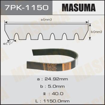 MASUMA 7PK-1150 - Cinghia Poly-V autozon.pro